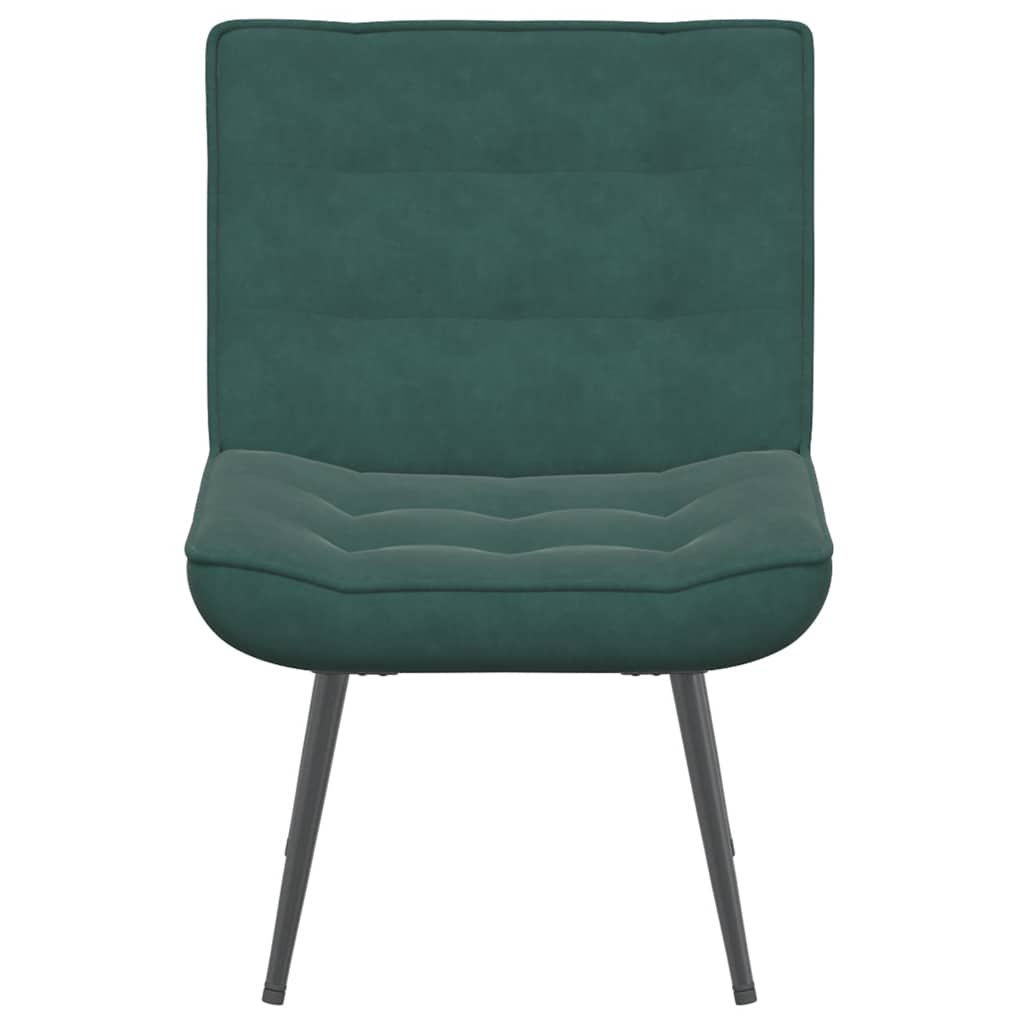 Cadeira de relaxamento 64x74x84 cm veludo verde-escuro