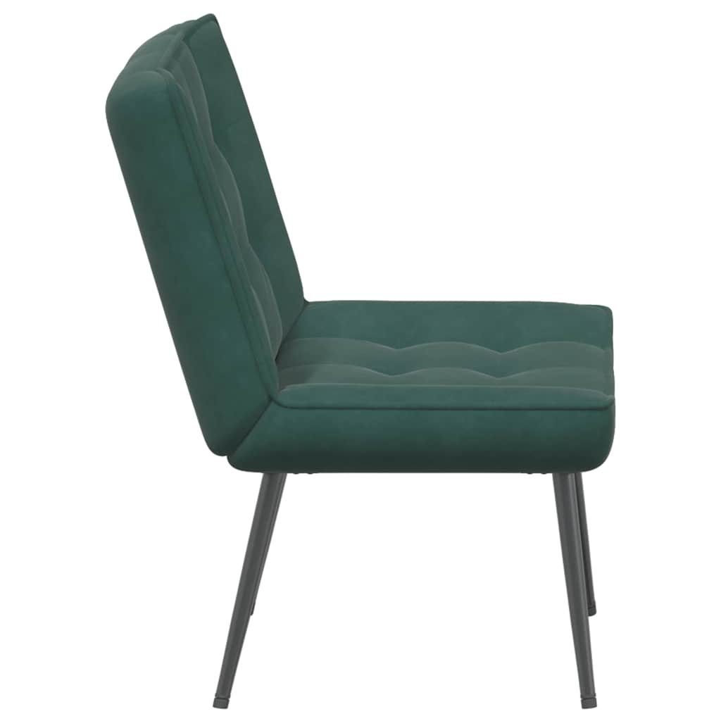Cadeira de relaxamento 64x74x84 cm veludo verde-escuro