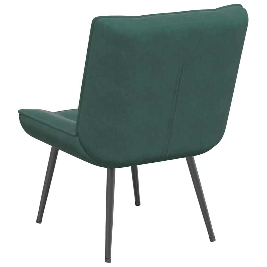 Cadeira de relaxamento 64x74x84 cm veludo verde-escuro
