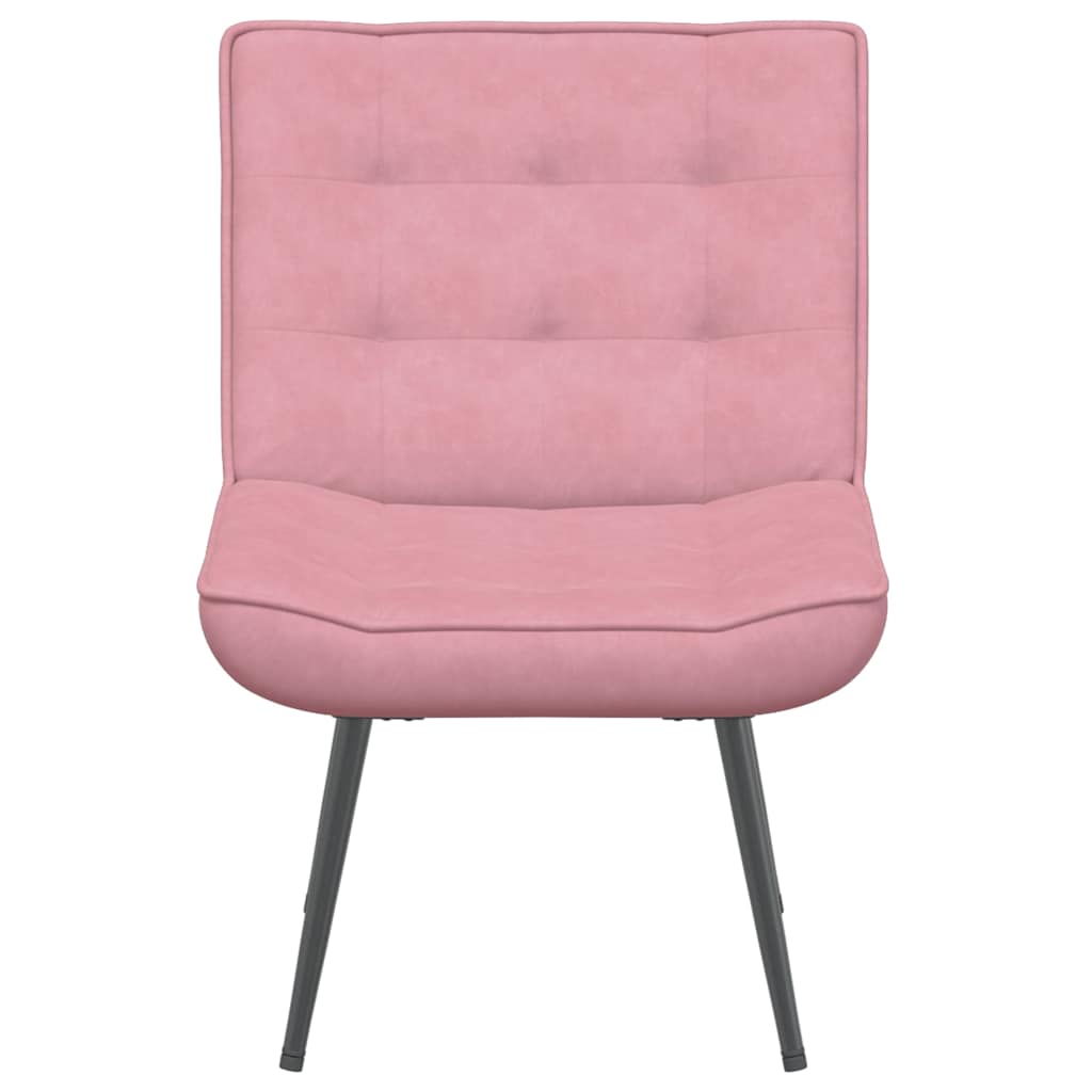 Cadeira de relaxamento 64x74x84 cm veludo rosa