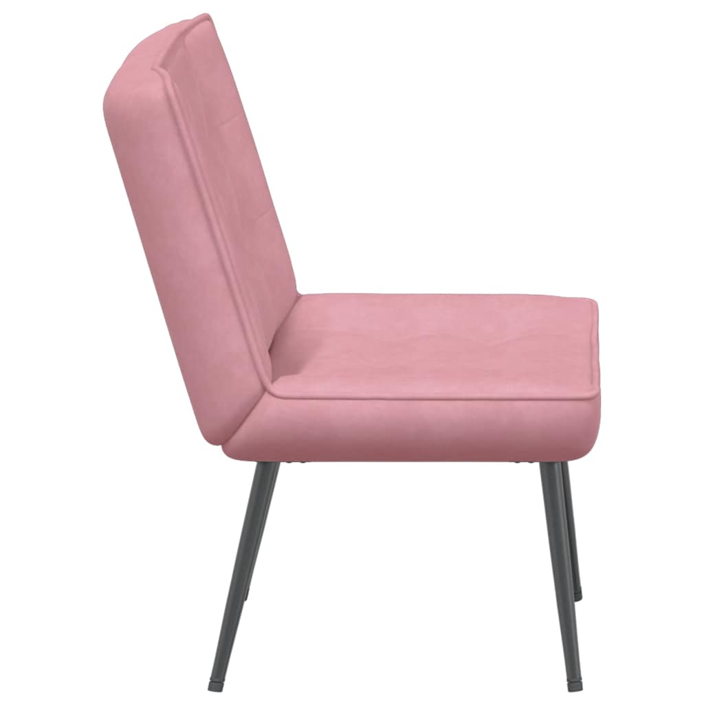 Cadeira de relaxamento 64x74x84 cm veludo rosa