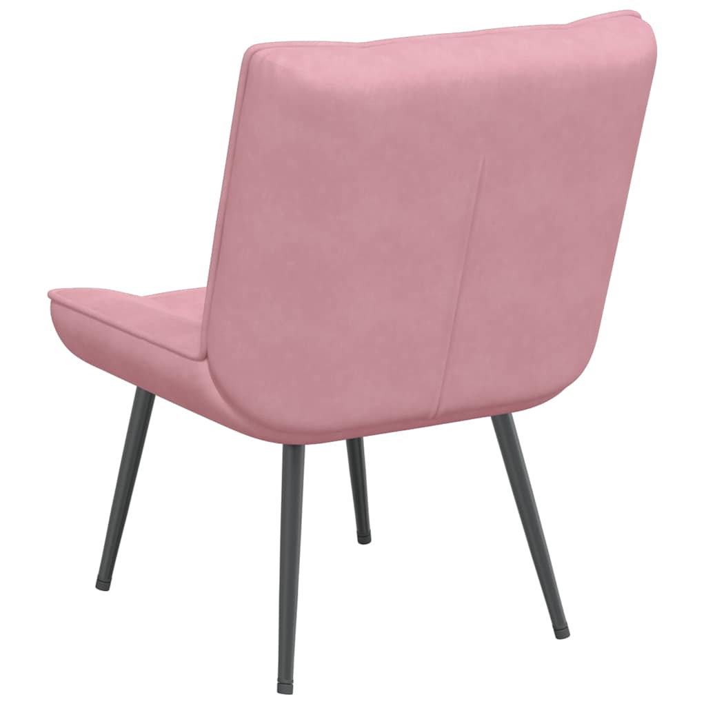 Cadeira de relaxamento 64x74x84 cm veludo rosa