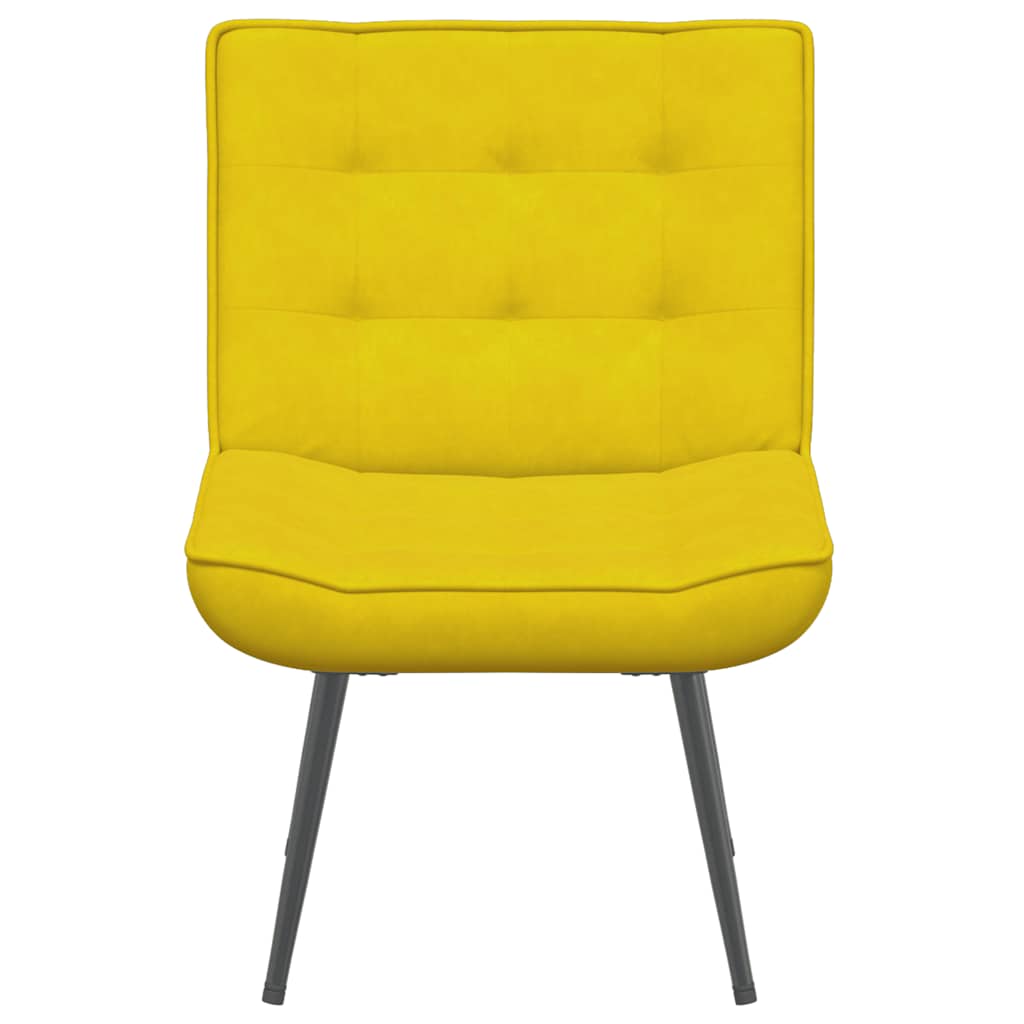 Cadeira de relaxamento 64x74x84 cm veludo amarelo