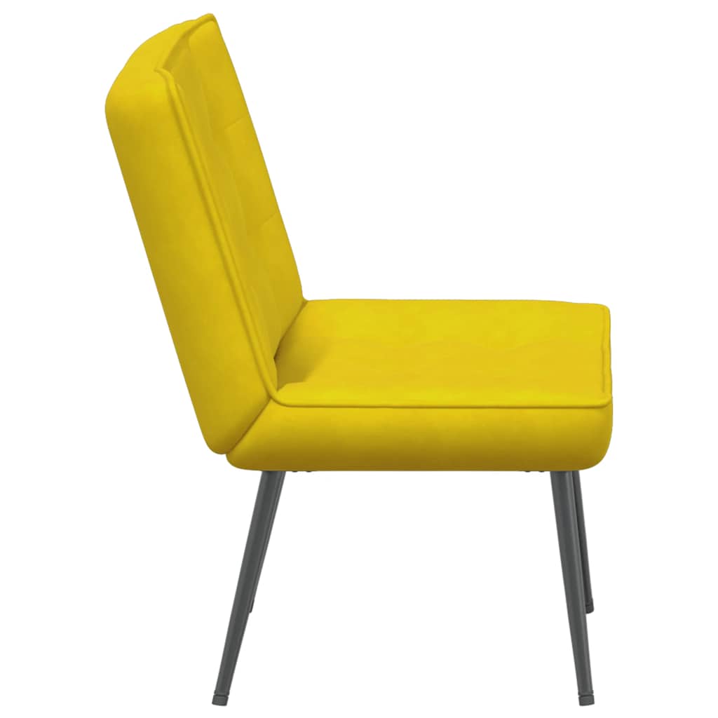 Cadeira de relaxamento 64x74x84 cm veludo amarelo