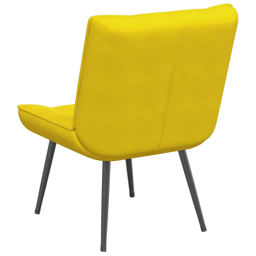 Cadeira de relaxamento 64x74x84 cm veludo amarelo