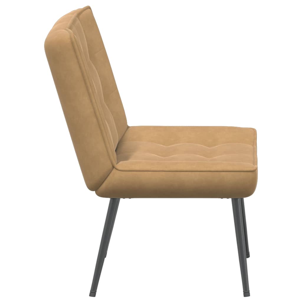 Cadeira de relaxamento 64x74x84 cm veludo castanho