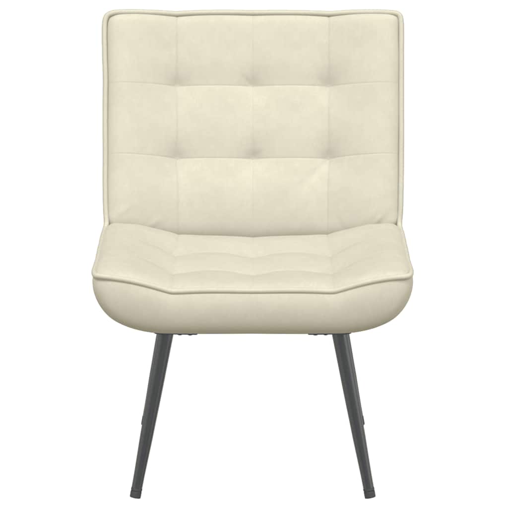 Cadeira de relaxamento creme 64x74x84 cm veludo