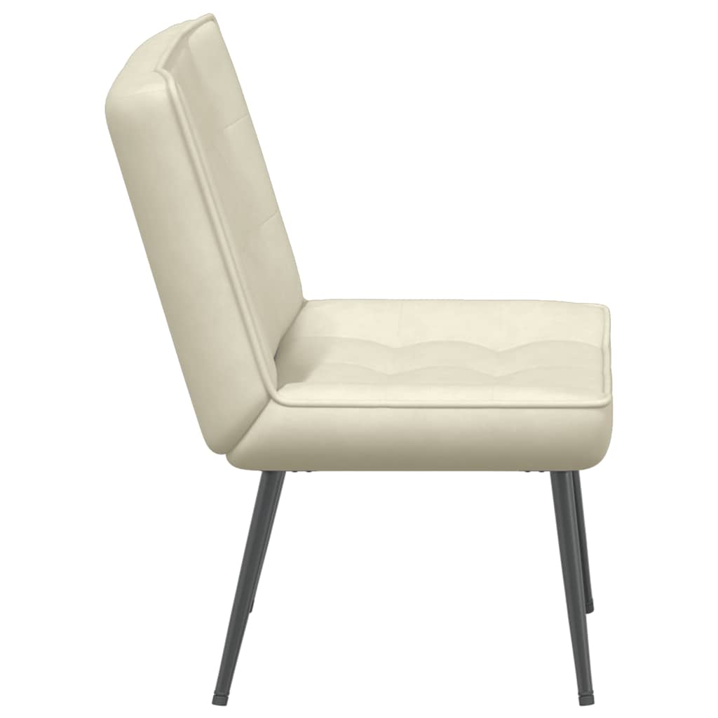 Cadeira de relaxamento creme 64x74x84 cm veludo