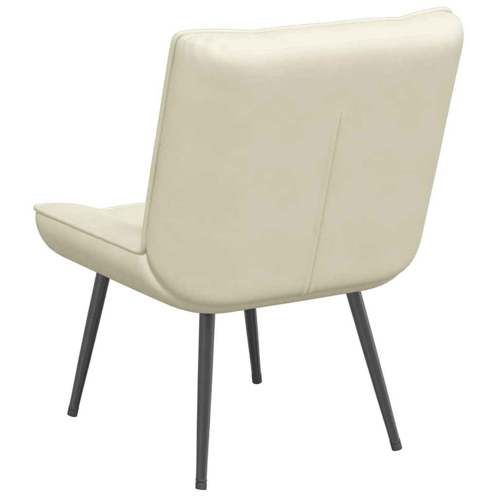 Cadeira de relaxamento creme 64x74x84 cm veludo