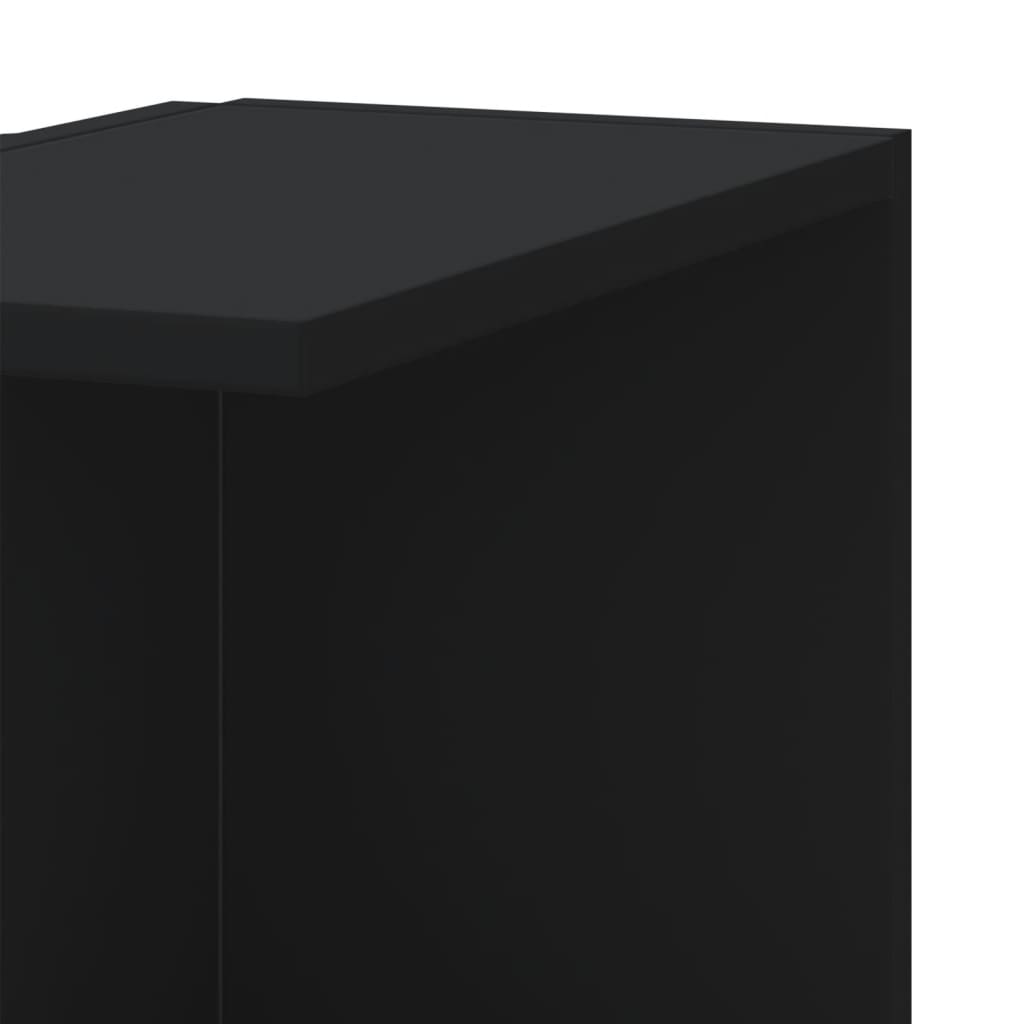 Estante parede p/ canto 36,5x36,5x140 cm deriv. madeira preto