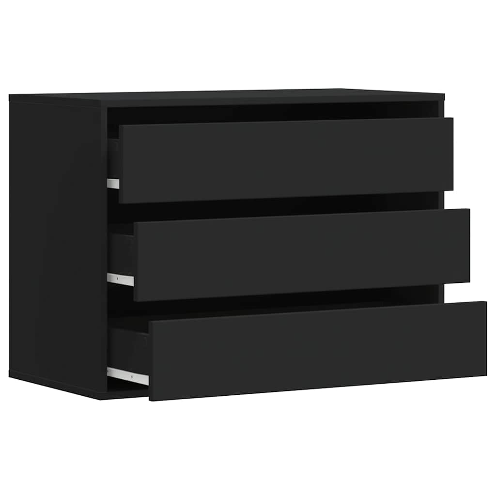 Cómoda 80x41x58 cm derivados de madeira preto