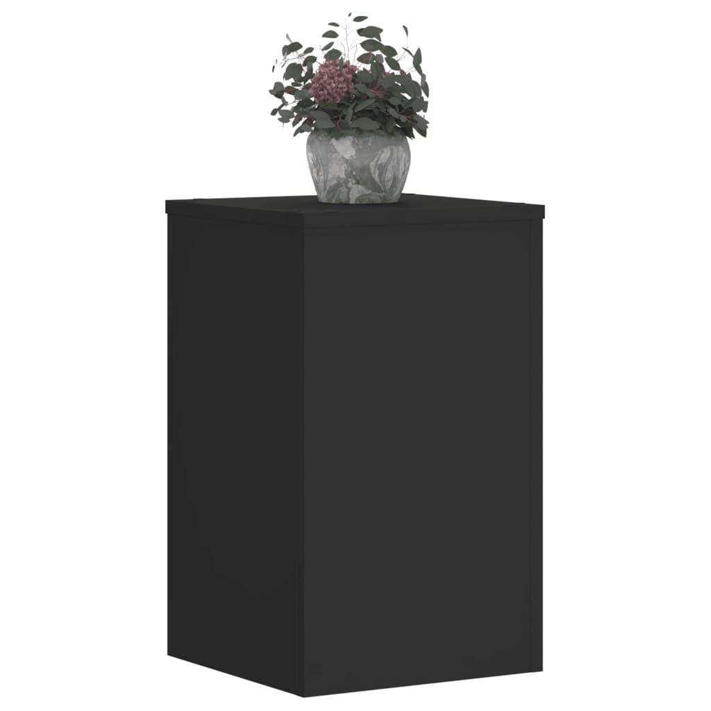 Suportes p/ plantas 2 pcs 30x30x50 cm derivados madeira preto
