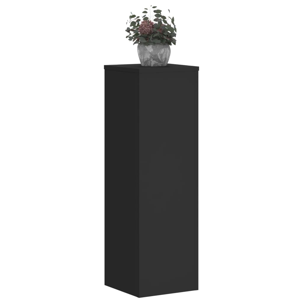Suportes p/ plantas 2 pcs 25x25x80 cm derivados madeira preto