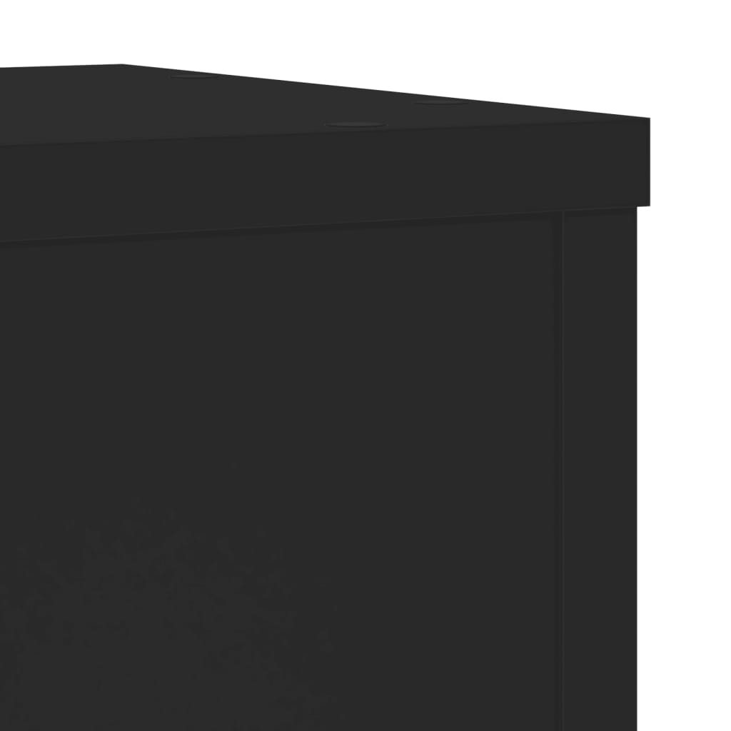Suportes p/ plantas 2 pcs 25x25x80 cm derivados madeira preto