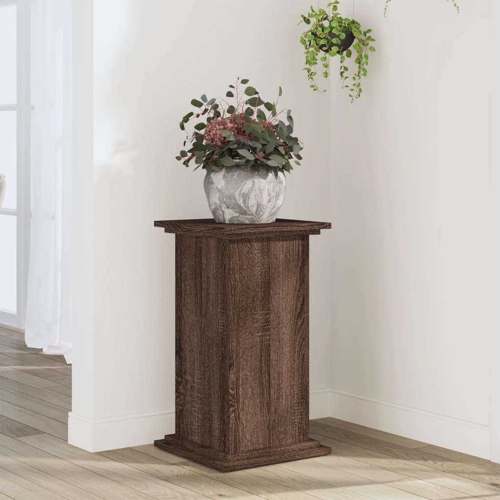 Suporte p/ plantas 33x33x60 cm deriv. madeira carvalho castanho
