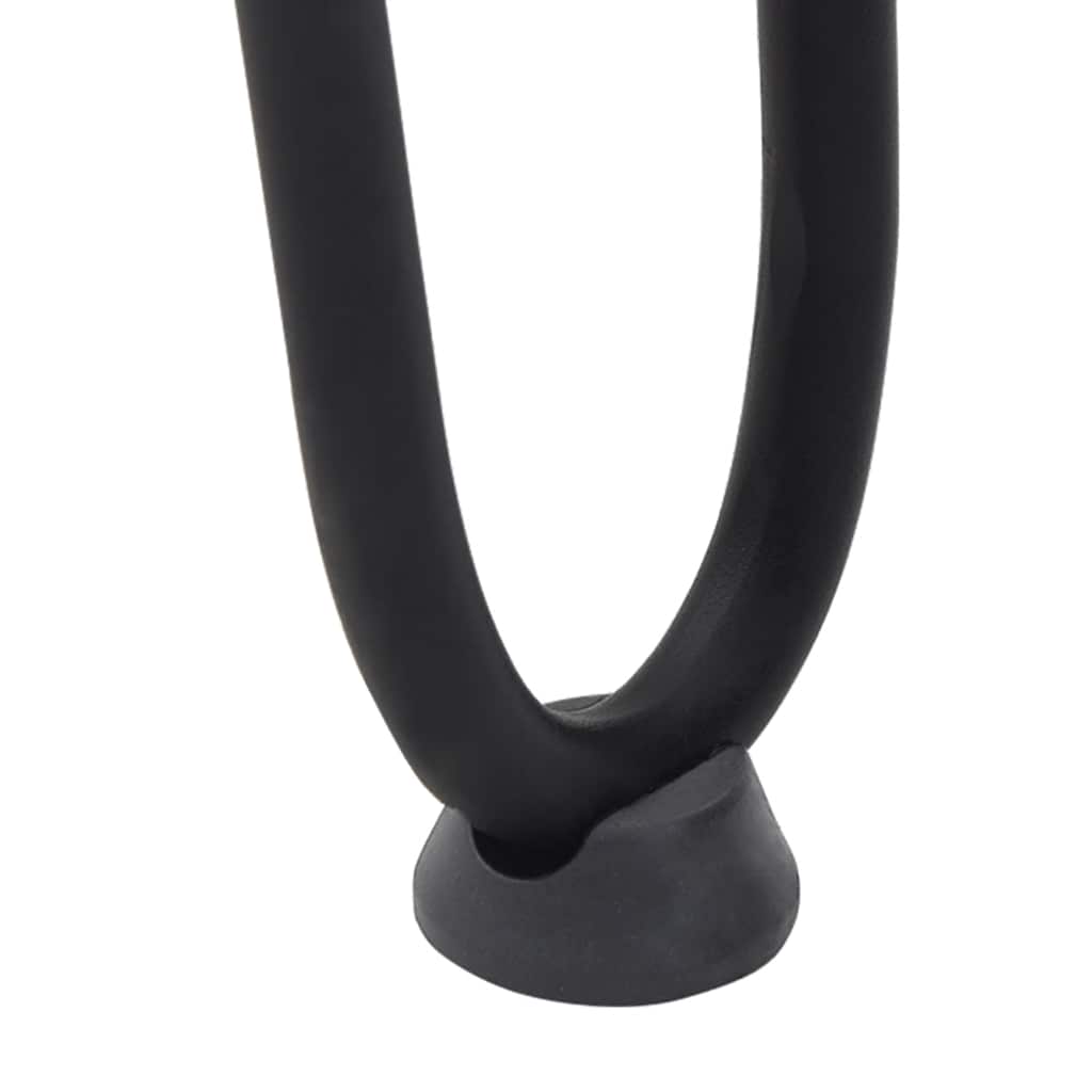 Pernas de grampo para mesa de centro 4 peças pretas 10 cm aço maciço