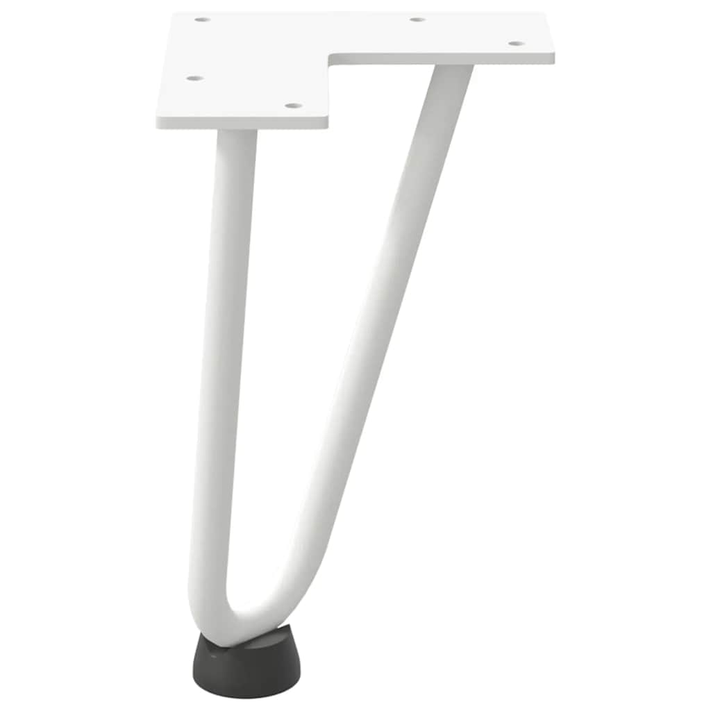 Pernas de grampo para mesa de centro 4 peças, branco, 20 cm, aço maciço