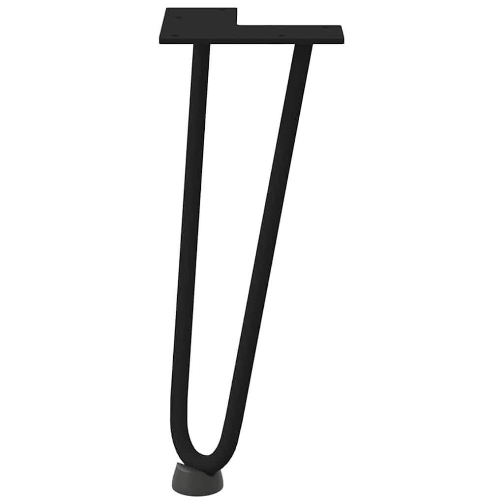 Pernas de grampo para mesa de centro 4 peças pretas 30 cm aço maciço