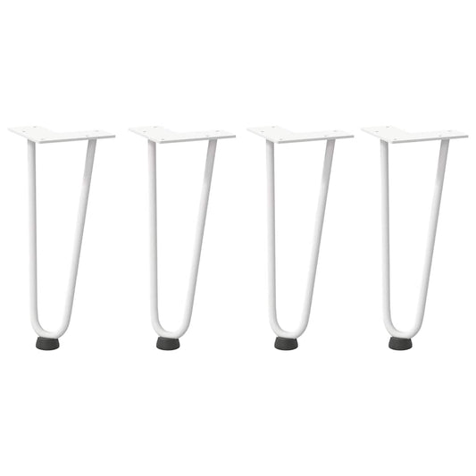 Pernas de grampo para mesa de centro 4 peças, branco, 30 cm, aço maciço