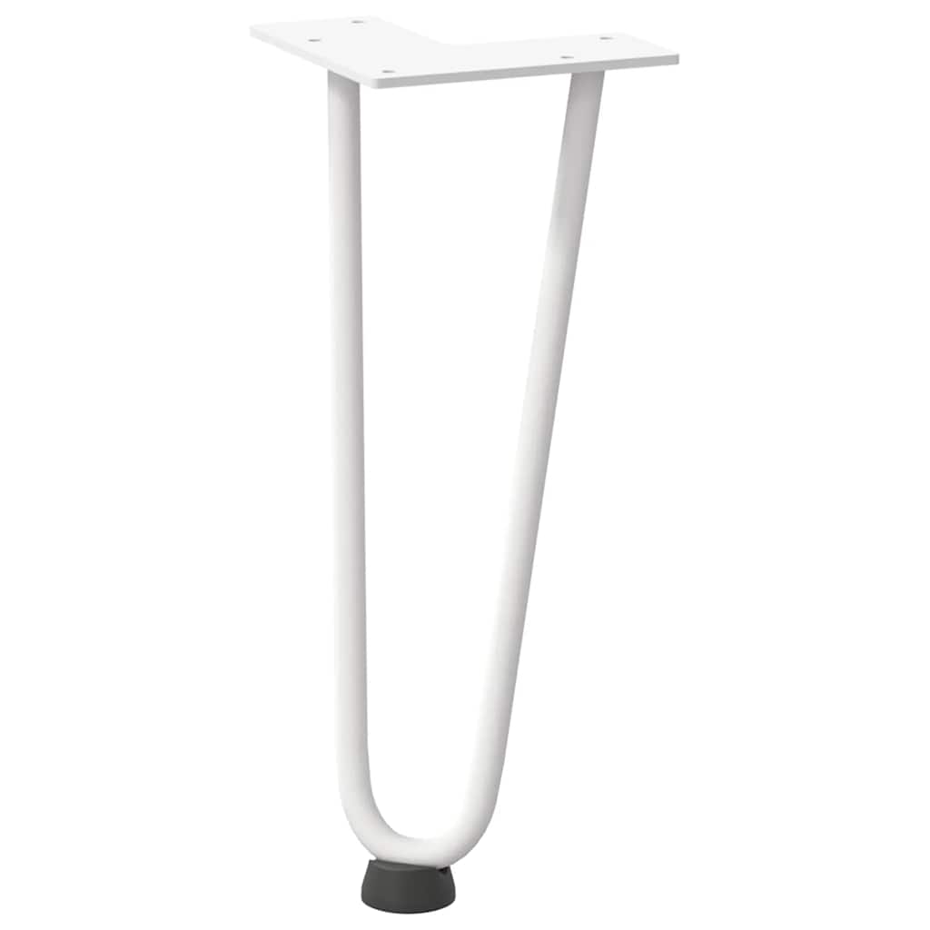 Pernas de grampo para mesa de centro 4 peças, branco, 30 cm, aço maciço