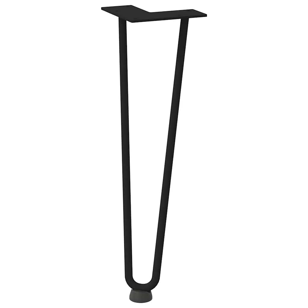 Pernas de grampo para mesa de centro 4 peças pretas 42 cm aço maciço