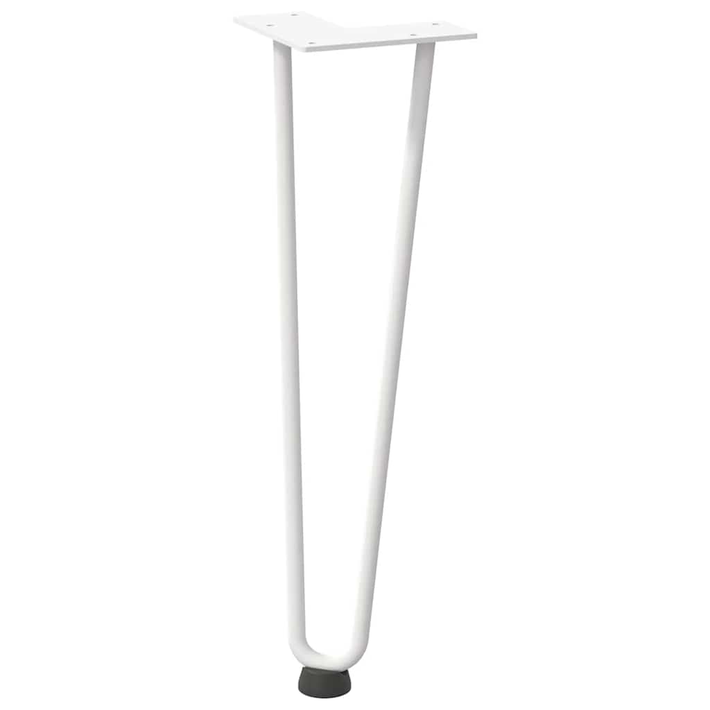 Pernas de grampo para mesa de centro 4 peças, branco, 42 cm, aço maciço