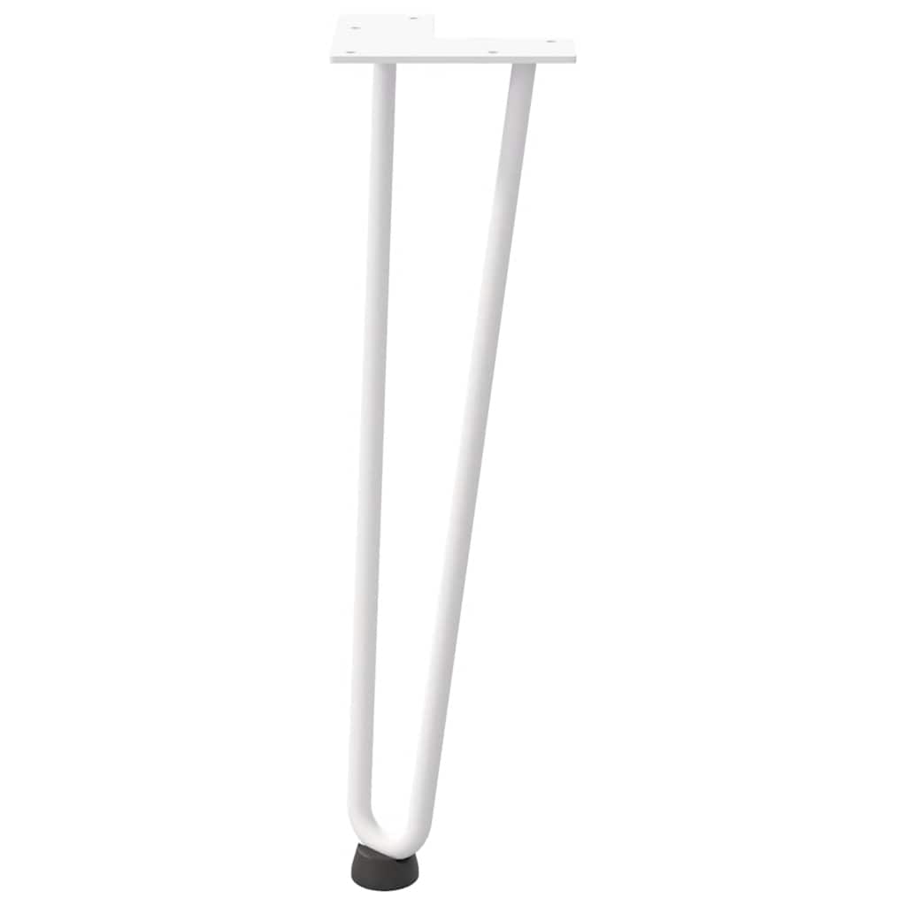 Pernas de grampo para mesa de centro 4 peças, branco, 42 cm, aço maciço