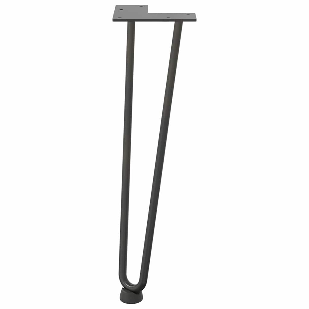 Pernas de grampo para mesa de centro 4 peças antracite 42 cm aço maciço