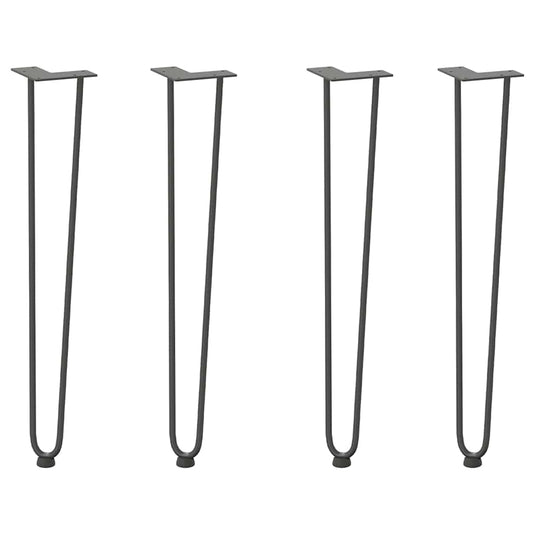 Pernas de grampo para mesas de console para mesa de console 4 peças Antracite 72 cm Aço maciço