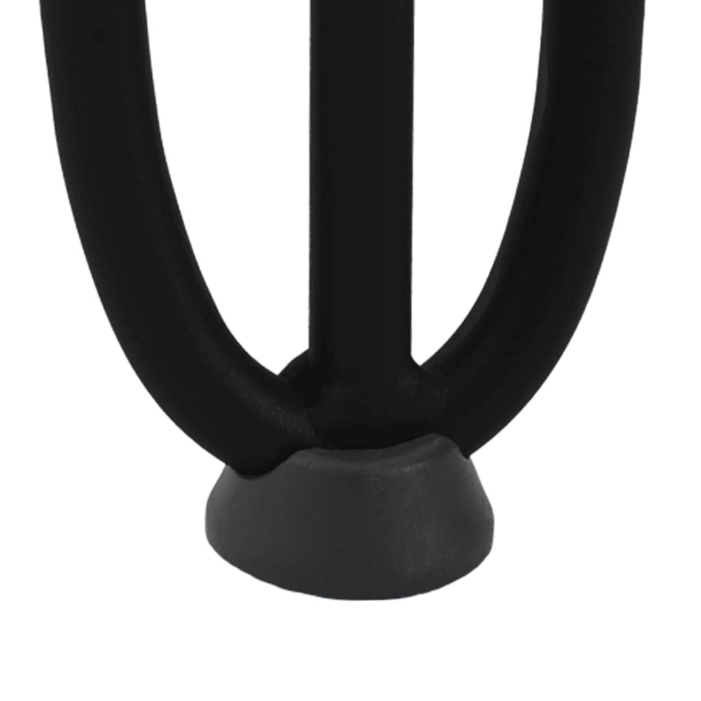 Pernas de grampo para mesa de centro 4 peças pretas 10 cm aço maciço