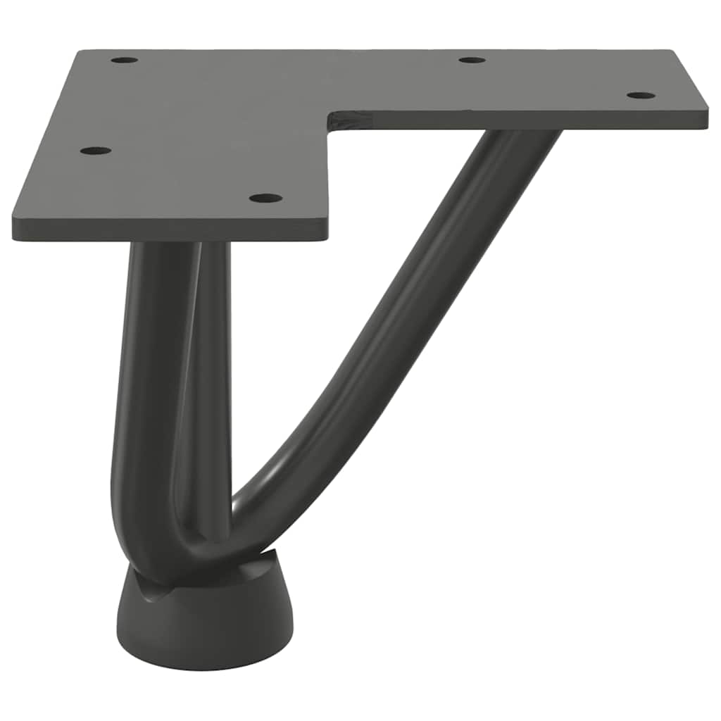 Pernas de grampo para mesa de centro 4 peças antracite 10 cm aço maciço