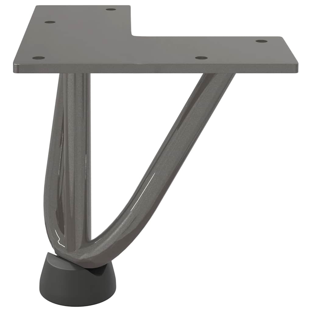 Pernas de grampo para mesa de centro 4 peças Aço natural 10 cm Aço maciço