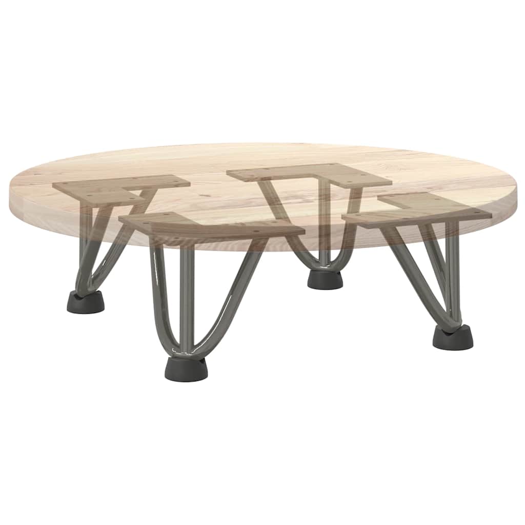 Pernas de grampo para mesa de centro 4 peças Aço natural 10 cm Aço maciço