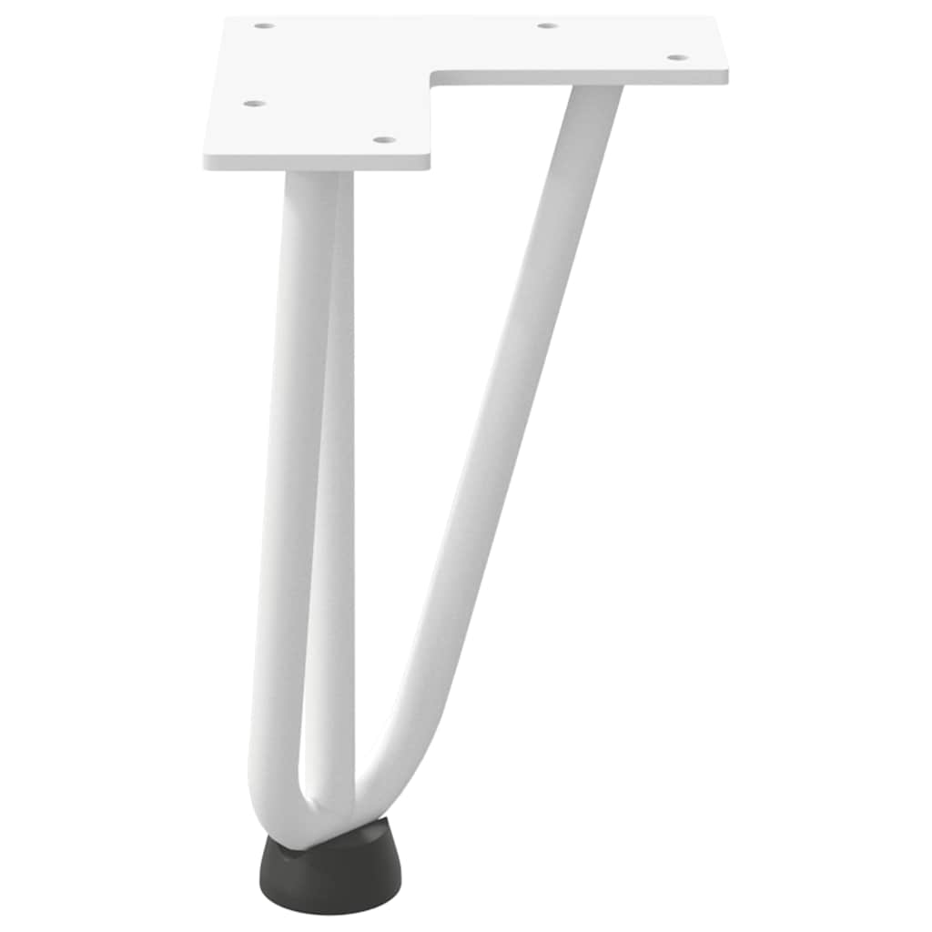 Pernas de grampo para mesa de centro 4 peças, branco, 20 cm, aço maciço