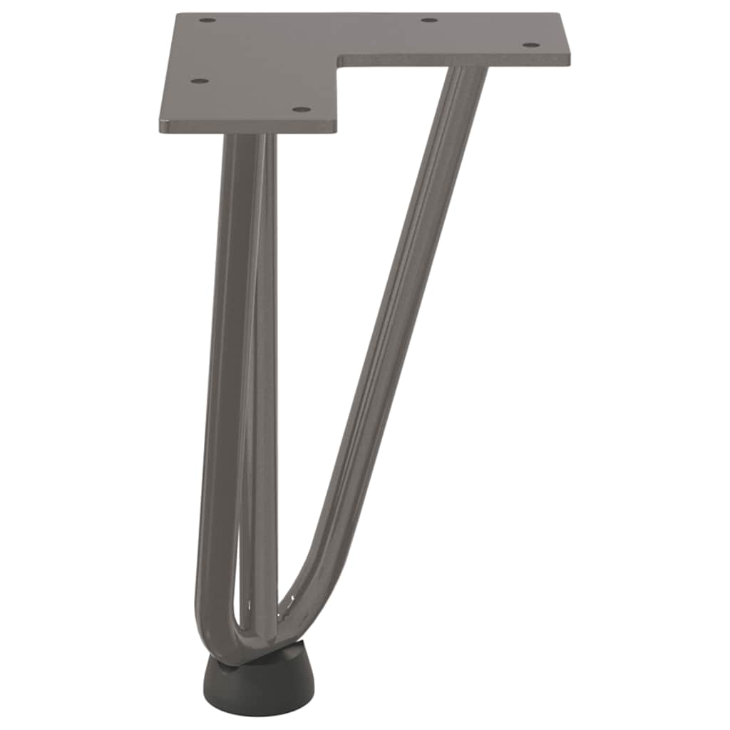 Pernas de grampo para mesa de centro 4 peças Aço natural 20 cm Aço maciço