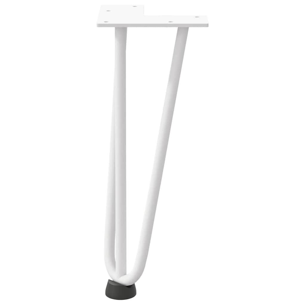 Pernas de grampo para mesa de centro 4 peças, branco, 30 cm, aço maciço