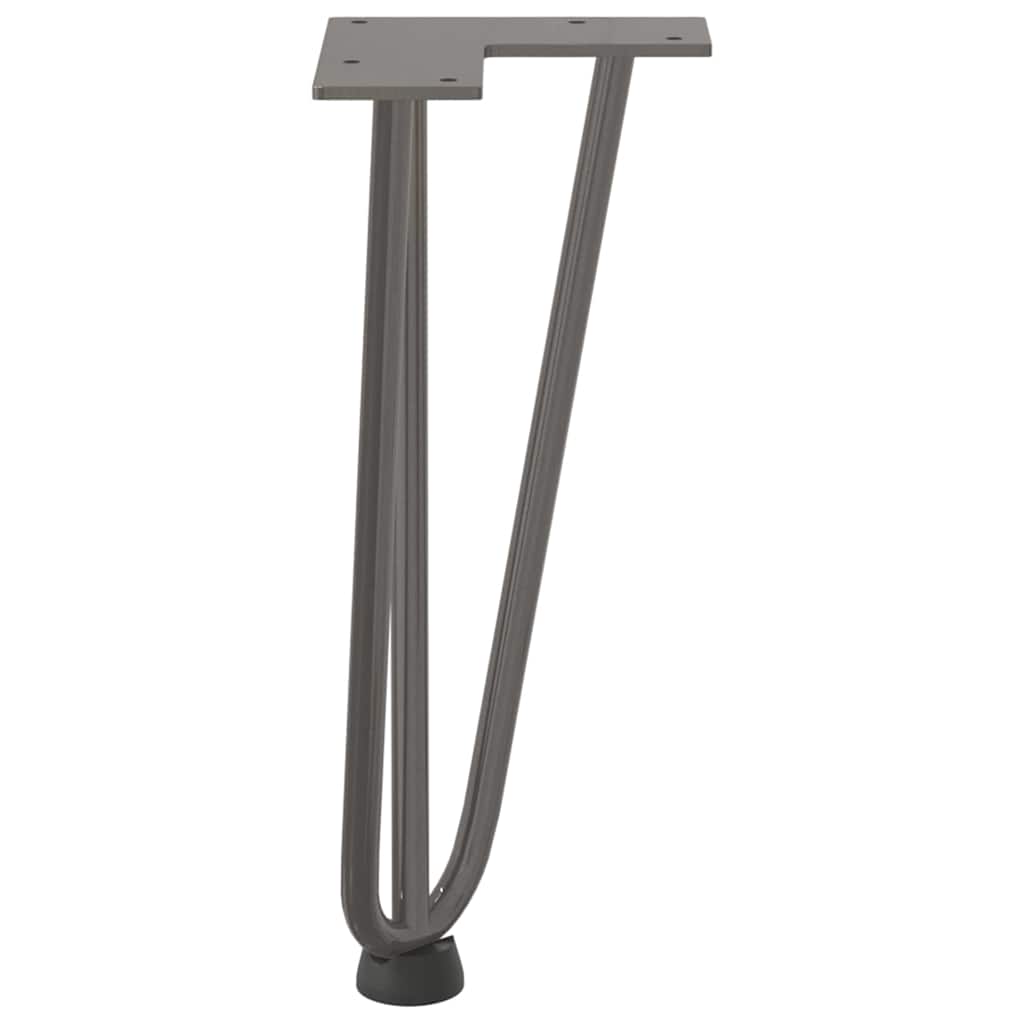 Pernas de grampo para mesa de centro 4 peças Aço natural 30 cm Aço maciço