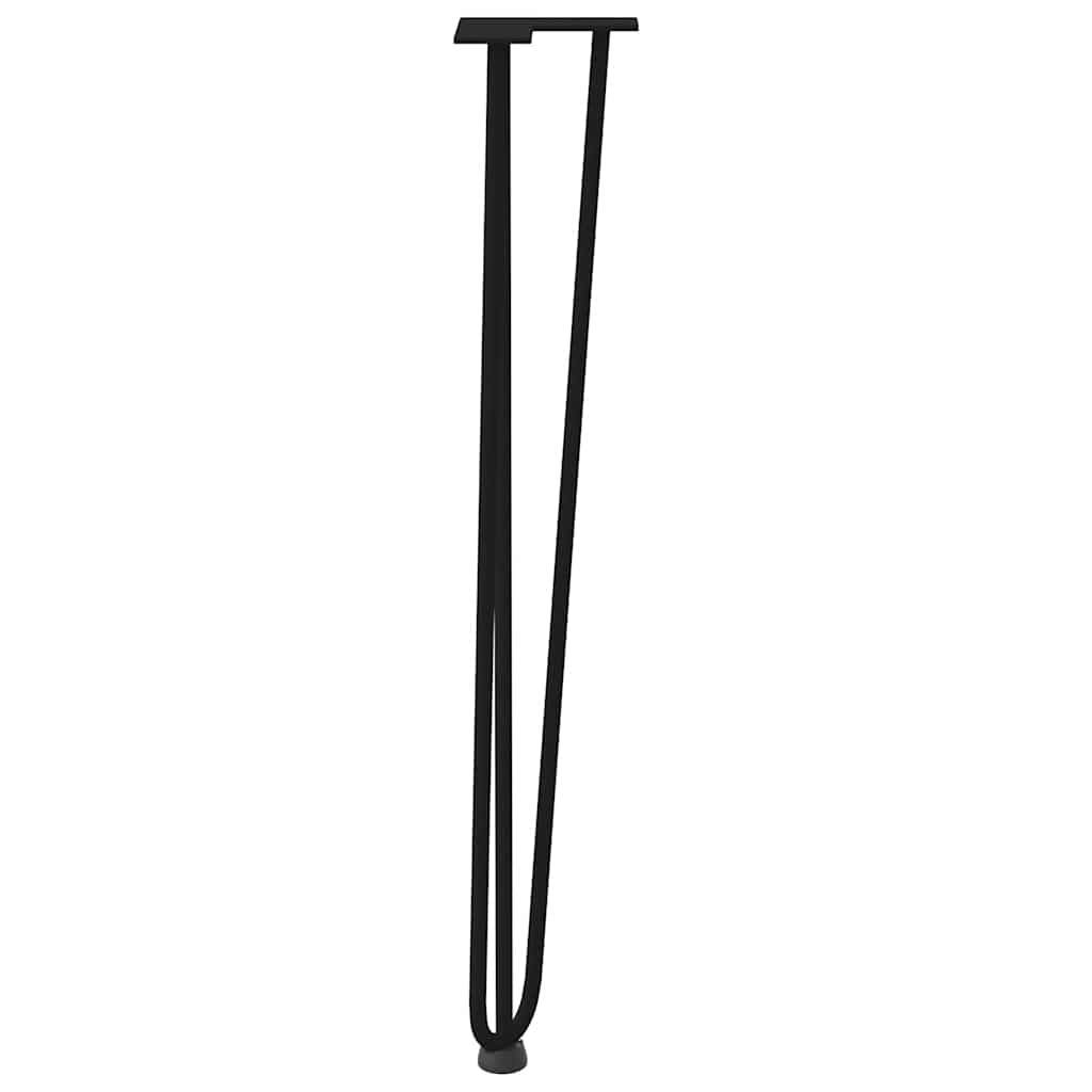Pernas de grampo para mesas de console para mesa de console 4 peças Preto 72 cm Aço maciço