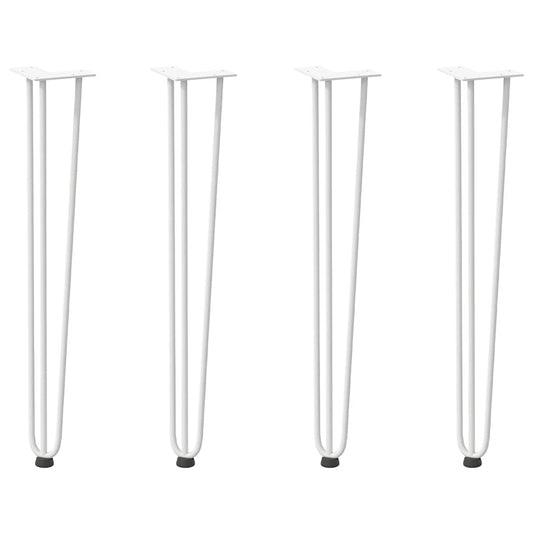 Pernas de grampo para mesas de console para mesa de console 4 peças Branco 72 cm Aço maciço