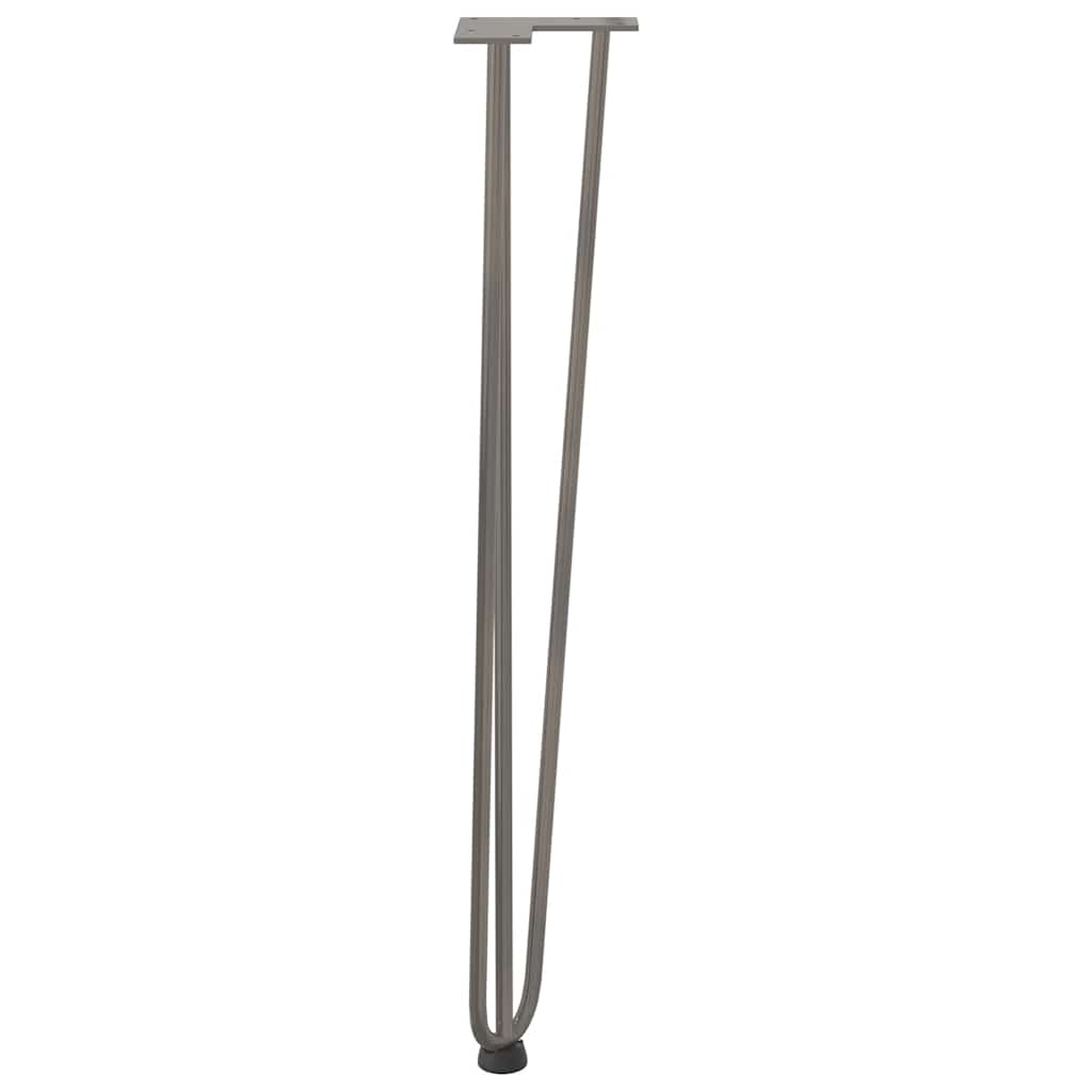 Pernas de grampo para mesas de console para mesa de console 4 peças Aço natural 72 cm Aço sólido