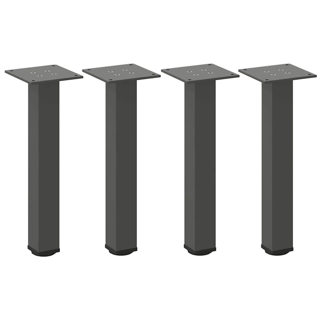 Pés para mesa de centro 4 peças antracite 30-32 cm aço