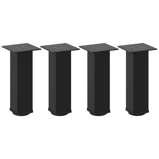 Pés para mesa de centro 4 peças, preto, 30-32 cm, aço
