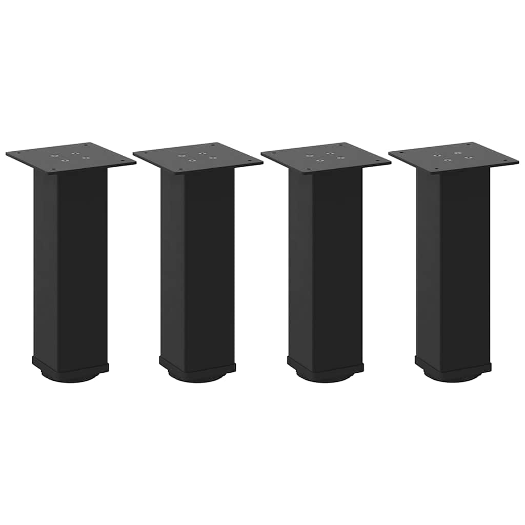 Pés para mesa de centro 4 peças, preto, 42-44 cm, aço