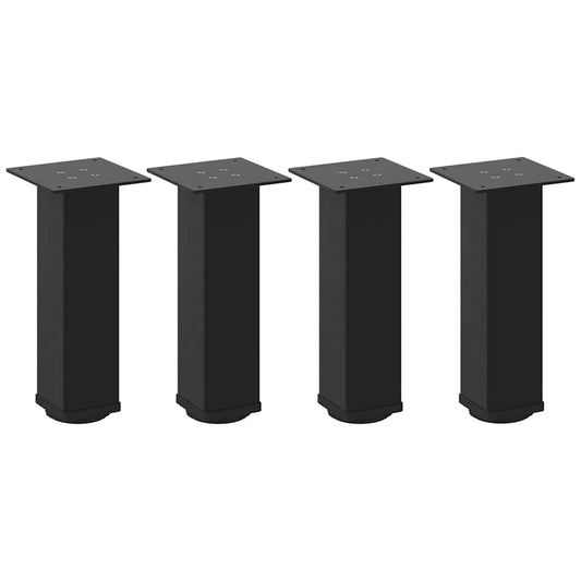 Pés para mesa de centro 4 peças, preto, 42-44 cm, aço