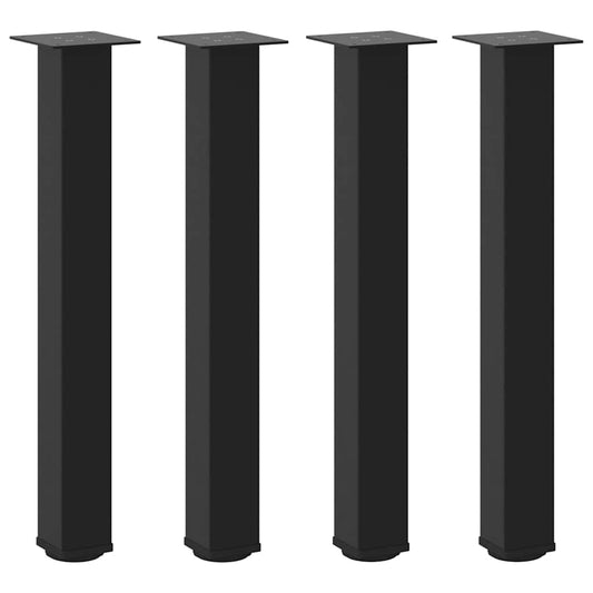 Pés de mesa de console 4 peças, preto, 72-74 cm, aço