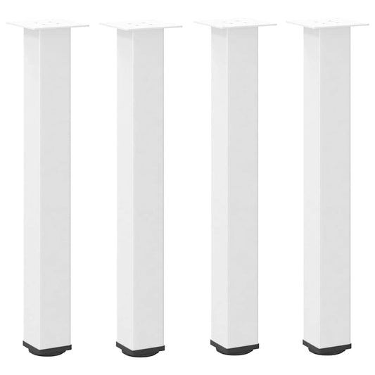 Pés de mesa de console 4 peças, branco, 72-74 cm, aço