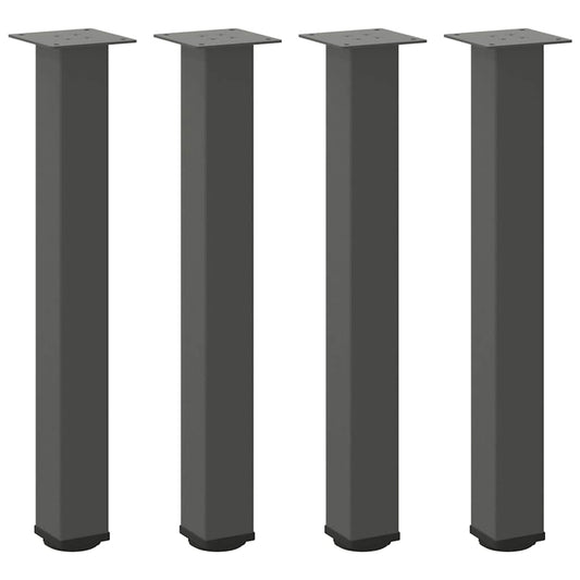 Pés de mesa de console 4 peças antracite 72-74 cm aço