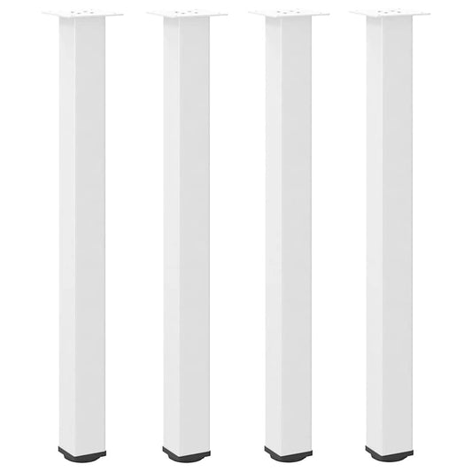Pés para mesa de bar 4 peças, branco, 90-92 cm, aço