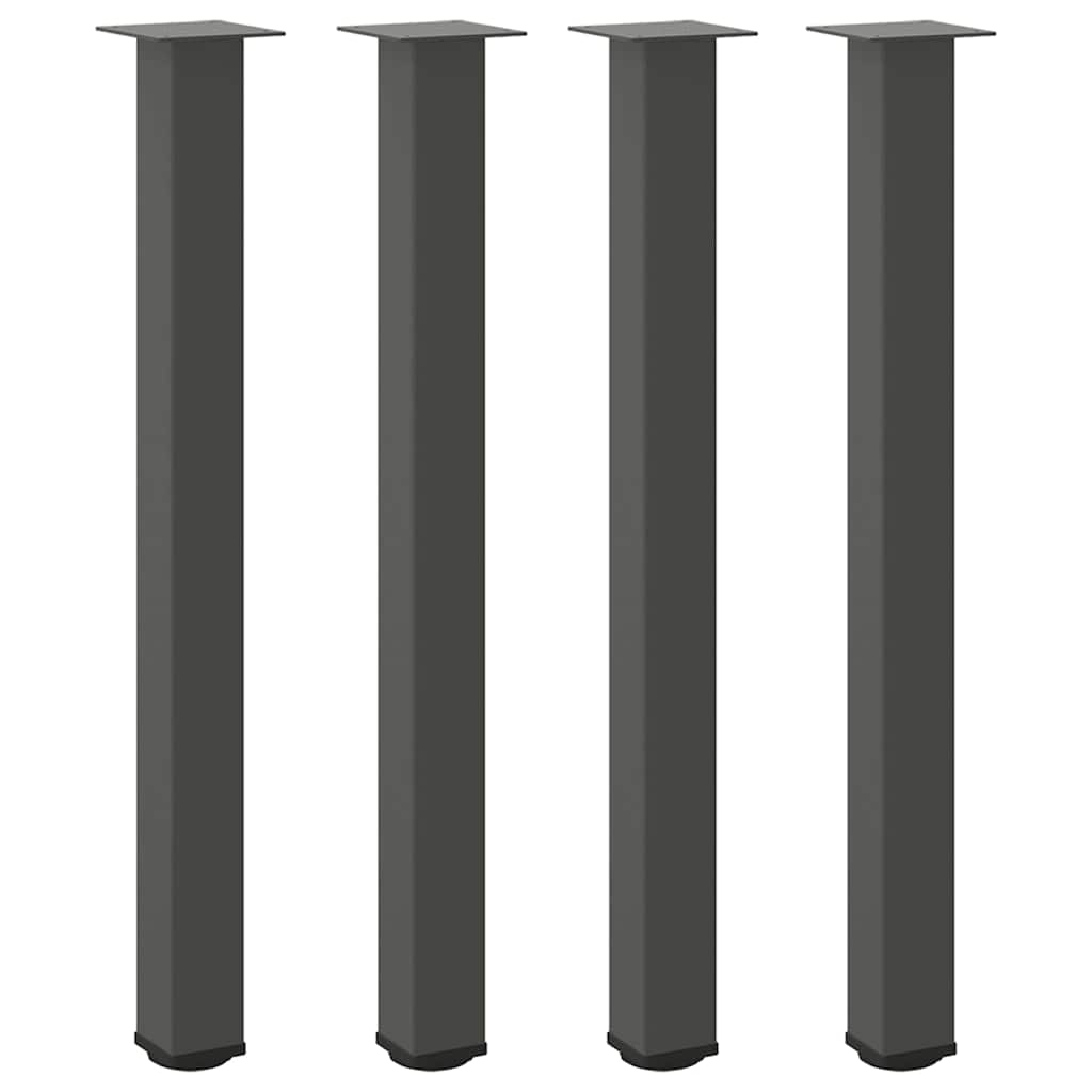 Pés para mesa de bar 4 peças, antracite, 90-92 cm, aço