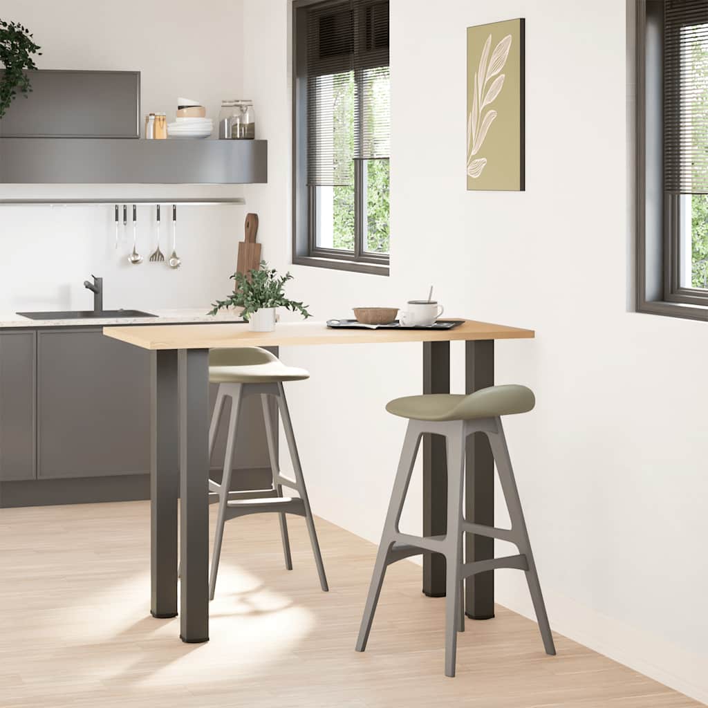 Pés para mesa de bar 4 peças, antracite, 90-92 cm, aço